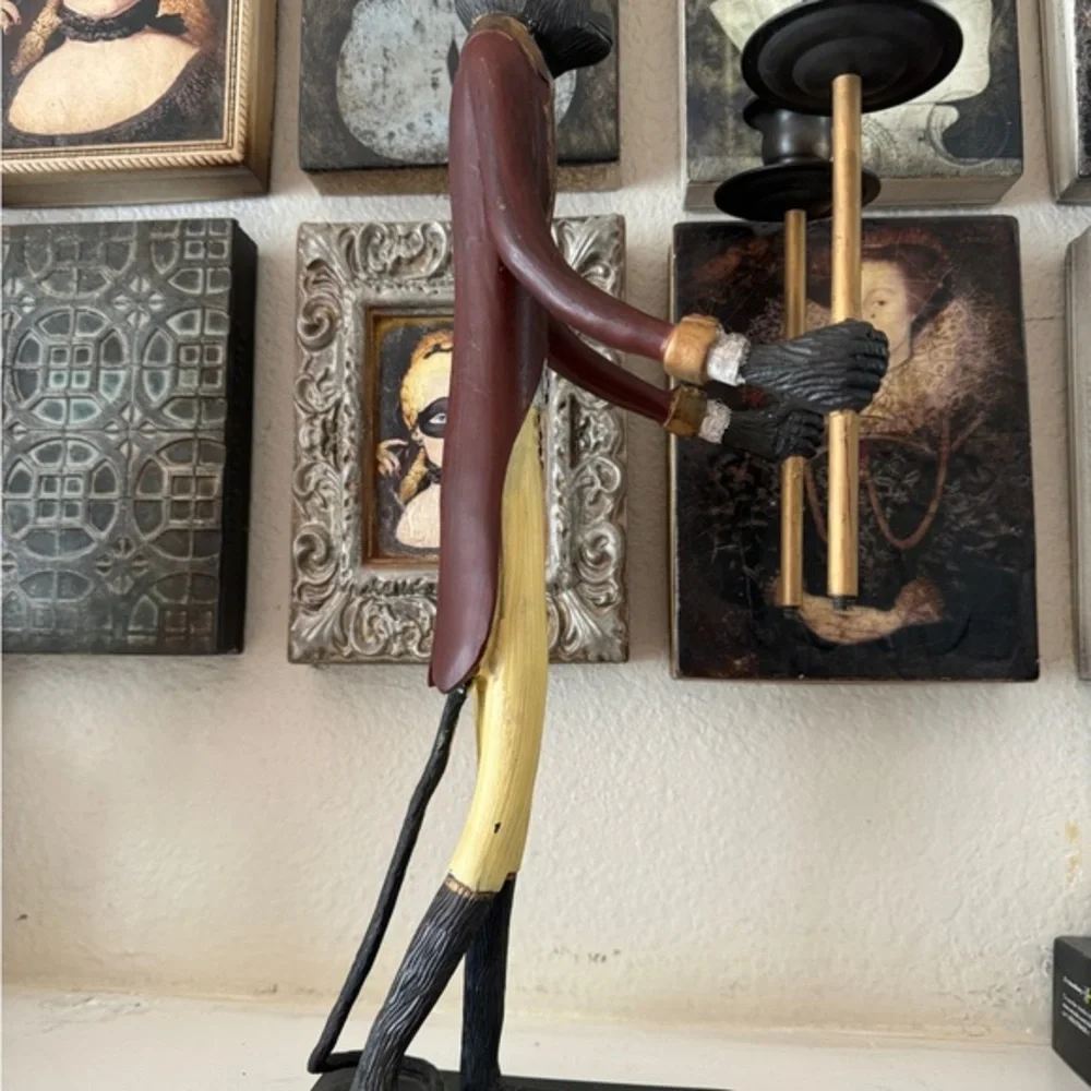 Vintage Bronze‎ Butler Monkey Candlebra